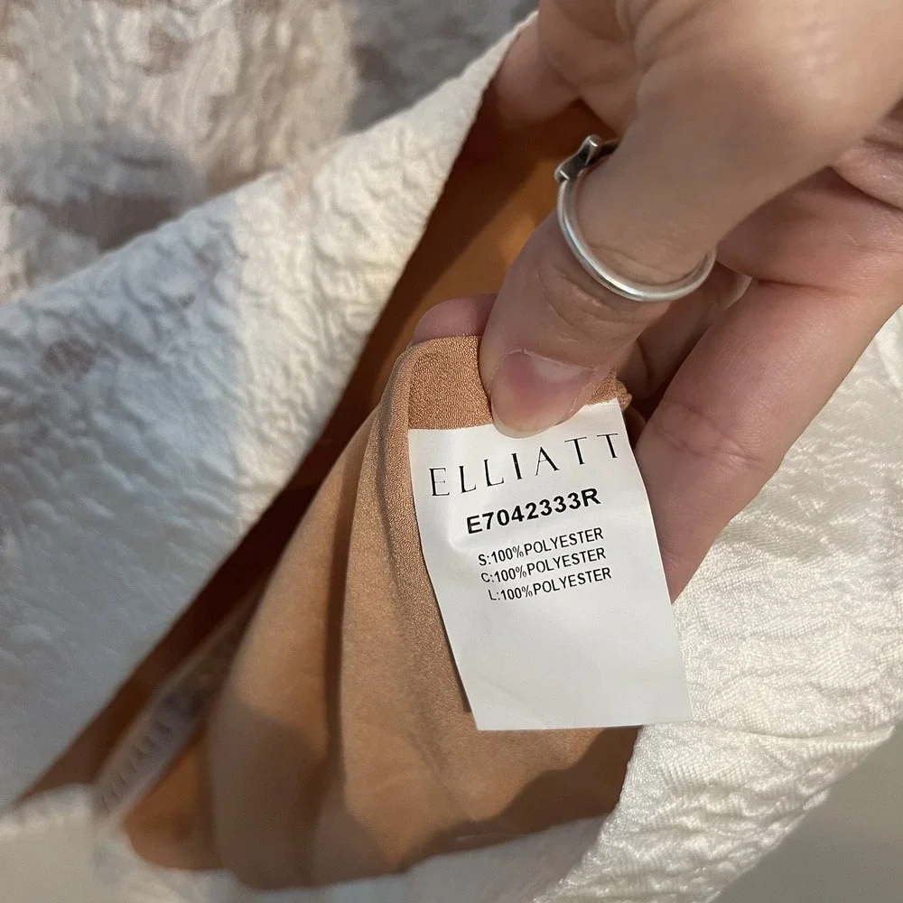 NWT Elliatt XXS Ivory April Cocktail Wedding Mini Dress One Shoulder Elegant NEW